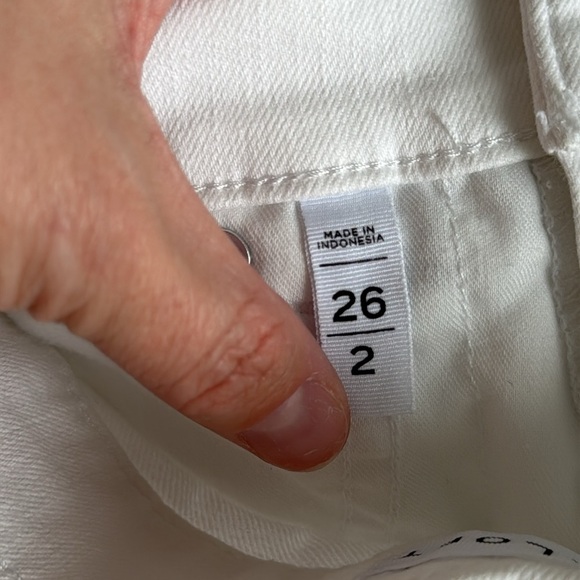 White Denim Ripped Jean Shorts from LOFT size 2 - Picture 7 of 7
